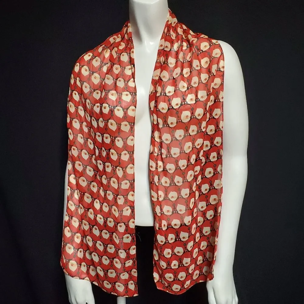 Red & Cream Santa Scarf